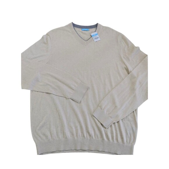 J. McLaughlin Milton Sweater Mens Size XL V Neck Lightweight Cashmere Blend - Picture 8 of 8